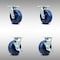 Service Caster 6 Inch Stainless Steel Solid Poly Swivel Caster Set with Roller Bearing 2 Brakes SCC-SS30S620-SPUR-2-TLB-2 - alternate 1